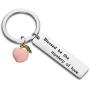 KUIYAI Peach Keychain Blessed Be The Mystery of Love Movie Comics Gift Inspiration Keychain