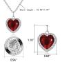 Almusen Love Heart Pendant Necklace for Women Cubic Zirconia Jewelry for Women Valentines Day Jewelry Gifts Womens Party/Anniversary/Birthday Gifts