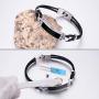 Dletay Cremation Bracelet for Ashes Leather Urn Bracelet Ashes Holder Memorial Urn Bangle for Ashes