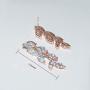 UDORA Cubic Zirconia Leafs Earrings Bracelet Jewelry Set For Bridal Bridesmaid Wedding Prom
