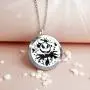 AZNECK Aromatherapy Essential Oil Diffuser Necklace Nightmare Before Christmas Pendant Halloween Stainless Steel Perfume Locket Jewelry Adjustable Chain Necklaces