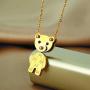 Jewel Valley 18k Gold Plated Teddy Bear Pendant Necklaces for Women with Body-Rotating Design Cute Animal Jewelry Gifts with 16 and a 2 Extension Chain