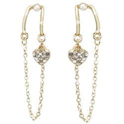 Heart Earrings Studs with Cubic Zirconia 18K Gold/White Gold/Rose Gold Plated Mini CZ Micro-Pave Stud Earrings For Women