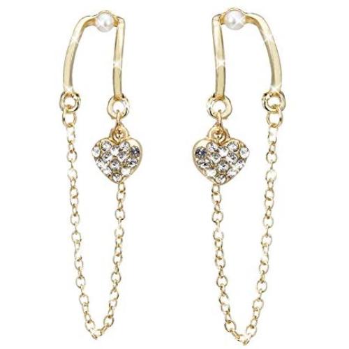 Heart Earrings Studs with Cubic Zirconia 18K Gold/White Gold/Rose Gold Plated Mini CZ Micro-Pave Stud Earrings For Women