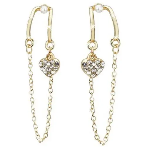 Heart Earrings Studs with Cubic Zirconia 18K Gold/White Gold/Rose Gold Plated Mini CZ Micro-Pave Stud Earrings For Women Heart Earrings Studs with Cubic Zirconia 18K Gold/White Gold/Rose Gold Plated Mini CZ Micro-Pave Stud Earrings For Women