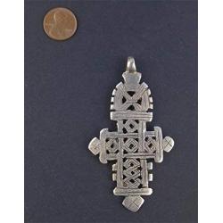 Silver Ethiopian Coptic Cross Pendant, 100% Authentic & Genuine African Abyssinian Product, Orthodox Christian Pendant for Jewelry, The Bead Chest