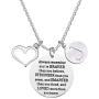 Melix Home Inspirational Gifts Necklaces You are Braver Than You Believe Initial Letter Necklace for Girls Women Birthday Graduation Gift Encouragement Jewelry