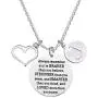 Melix Home Inspirational Gifts Necklaces You are Braver Than You Believe Initial Letter Necklace for Girls Women Birthday Graduation Gift Encouragement Jewelry