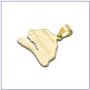 Fusamk Fashion Plated 18K Gold Senegal Map Pendant Necklace,20'' Chain