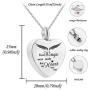 LuxglitterLin Angel Wing Charm Heart Love Urn Necklace for Ashes 12 Colors Birthstone Cremation Jewelry Memorial Pendant-Your Wings were Ready But My Heart was Not
