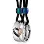 Aienid Couple Necklace Pendant,King Queen Tungsten Steel Pendant Necklace for Wedding Aienid Couple Necklace Pendant,King Queen Tungsten Steel Pendant Necklace for Wedding