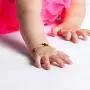 In Season Jewelry 18k Gold Plated Simulated Azabache Evil Eye Protection Baby Children Bracelet