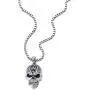 COOLSTEELANDBEYOND Gothic Punk Mens Large Skull Pendant Necklace Polished with 22.4 inches Box Chain COOLSTEELANDBEYOND Gothic Punk Mens Large Skull Pendant Necklace Polished with 22.4 inches Box Chain
