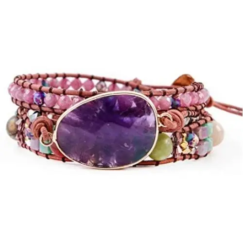 YGLINE Boho Handmade Natural Stone Wrap Bracelet for Women Colection YGLINE Boho Handmade Natural Stone Wrap Bracelet for Women Colection