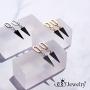 555Jewelry Stainless Steel Small Edgy Triangle Dangle Earrings for Women & Girls