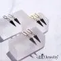 555Jewelry Stainless Steel Small Edgy Triangle Dangle Earrings for Women & Girls 555Jewelry Stainless Steel Small Edgy Triangle Dangle Earrings for Women & Girls
