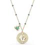 SWAROVSKI Womens Symbolic Jewelry Collection, Rose Gold Finish, Green Crystals, Clear Crystals