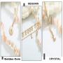 Taktik Boho Layered Coin Pendant Necklaces Gold Moon Necklace Chain Sequins Jewelry for Women and Girls