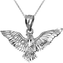 Sterling Silver Falcon Eagle DC Charm Pendant