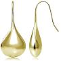 Hoops & Loops - Sterling Silver Teardrop Lotus Dangle Earrings | Sterling Silver, Yellow & Rose Gold Flash Plated