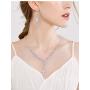 UDORA Crystal Necklace Earrings Jewelry Sets for Bridesmaid Bridal Wedding Party