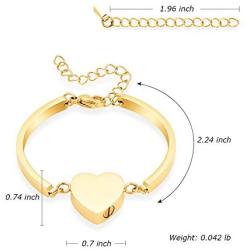 constantlife Cremation Bracelet for Ashes Memorial Jewelry Stainless Steel Heart Shape Urn Pendant Chain Ashes Holder Funeral Keepsake