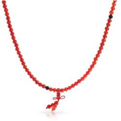 Brown Earth Gemstone Carnelian Red Mala Prayer Bead Long Necklace For Men For Women Stacking Wrap Stretch Bracelet