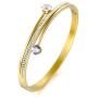 YCSLYW Love Friendship Bracelet Bracelet, with Cubic Zirconia Stainless Steel HingeJewelry, Crystal Oval Bracelet, is The Best Choice for Birthday Gifts and Valentines Day Gifts