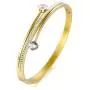 YCSLYW Love Friendship Bracelet Bracelet, with Cubic Zirconia Stainless Steel HingeJewelry, Crystal Oval Bracelet, is The Best Choice for Birthday Gifts and Valentines Day Gifts