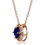 Ice Gems Rose Gold Flashed Sterling Silver Genuine, Created or Simulated Gemstone Cubic Zirconia Accents Round Halo Necklace