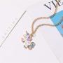 YienDoo Bohemia Necklace Trendy Simple Fashion Unicorn Pendant Gold Chain Boho Jewelry For Woman and Girls