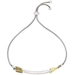 Silpada Curved Arrow Bolo Chain Bracelet in Sterling Silver & Brass, 9''