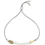 Silpada Curved Arrow Bolo Chain Bracelet in Sterling Silver & Brass, 9''