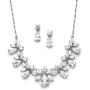 Mariell Multi-Shaped Pear and Marquise Cubic Zirconia Necklace Earring Wedding Jewelry Set for Brides