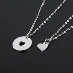 SEIRAA Mother Daughters Necklace Set Mom Daughter Heart Jewelry Gift for Mom