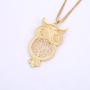 Ouran Long Necklace for Women,Owl Pendant Necklace for Girls Gold and Silver Chain Necklace with CZ Crystal