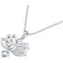 BORUO Sterling Silver Necklaces, 925 Silver Necklaces with Pendant Lotus Flower Yoga Heart Box Chain for Women Charm Jewelry