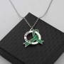 CENWA Organ Donors Green Ribbon Charm Necklace Organ Donor Gift Organ Donation Awareness Kidney Donor Thank You Gift