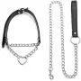 Punk Leather Leash Choker Adjustable Gothic Metal Necklace with Chain Detachable Heart O-Ring Belts Harness with Leash Collar for Women Men Cosplay Couple Jewelry Punk Leather Leash Choker Adjustable Gothic Metal Necklace with Chain Detachable Heart O-Ring Belts Harness with Leash Collar for Women Men Cosplay Couple Jewelry