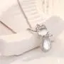 Cute Pink Cat Pendant Necklace, Platinum Plated, Animal Cat Jewelry Gifts for for Teen Girls ZY062 Cute Pink Cat Pendant Necklace, Platinum Plated, Animal Cat Jewelry Gifts for for Teen Girls ZY062