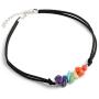 7 Chakra Gemstone Choker Energy Healing Crystal Necklace Handmade Multilayer Bracelet for Women Girls