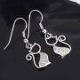 CiNily Opal Dangle Drop Earrings for Women Girls 18K White Gold Plated Note/Bar/Cat Gemstone Earrings Jewelry Gift