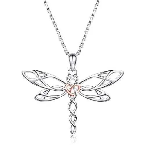 MANBU Sterling Silver Dragonfly Earrings Bracelet Necklace - Celtic Jewelry Gifts for Women Dragonfly Lovers MANBU Sterling Silver Dragonfly Earrings Bracelet Necklace - Celtic Jewelry Gifts for Women Dragonfly Lovers