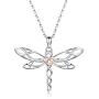 MANBU Sterling Silver Dragonfly Earrings Bracelet Necklace - Celtic Jewelry Gifts for Women Dragonfly Lovers