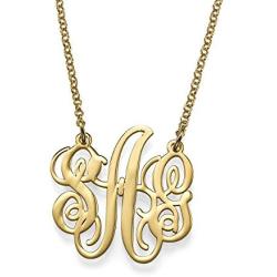 MyNameNecklace Fancy Personalized Monogram Necklace - Custom Made Pendant Any Initial-Jewelry for Her