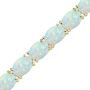 Sterling Silver 7x5mm Genuine, Simulated or Created Gemstone Oval-cut Classic Tennis Bracelet