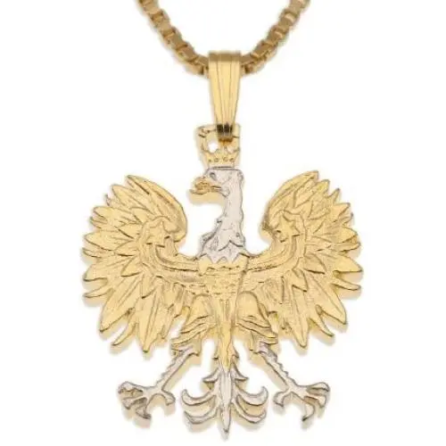 Polish Eagle Pendant & Necklace, Poland 10 Zlotych Hand Cut Coin Polish Eagle Pendant & Necklace, Poland 10 Zlotych Hand Cut Coin