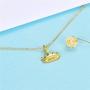 Hundred River Friendship Clover Necklace Unicorn Good Luck Elephant Necklace with Message Card Gift Card (4pack)