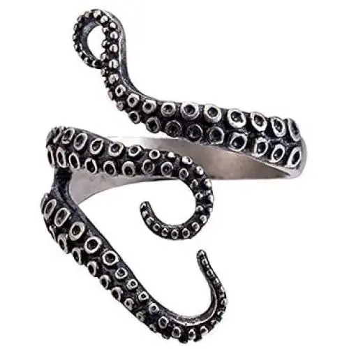 NanMuc Women Girls Adjustable Octopus Punk Antique Style Octopus Tentacle Ring Unisex Devilfish Open Ring Jewelry Gift NanMuc Women Girls Adjustable Octopus Punk Antique Style Octopus Tentacle Ring Unisex Devilfish Open Ring Jewelry Gift
