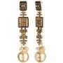 Efulgenz Boho Vintage Antique Oxidized Gold Ethnic Gypsy Tribal Indian Bollywood Crystal Pearl Drop Dangle Earrings Jewelry Set Efulgenz Boho Vintage Antique Oxidized Gold Ethnic Gypsy Tribal Indian Bollywood Crystal Pearl Drop Dangle Earrings Jewelry Set